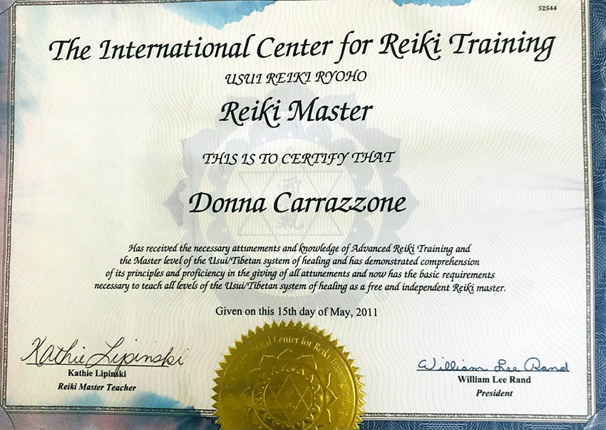 Reiki Master Donna Carrazzone